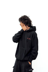 “RAW CODE” Hoodie – Black