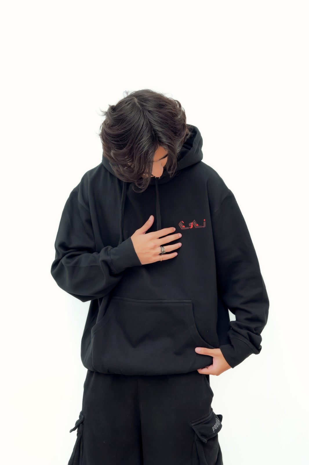 “RAW CODE” Hoodie – Black
