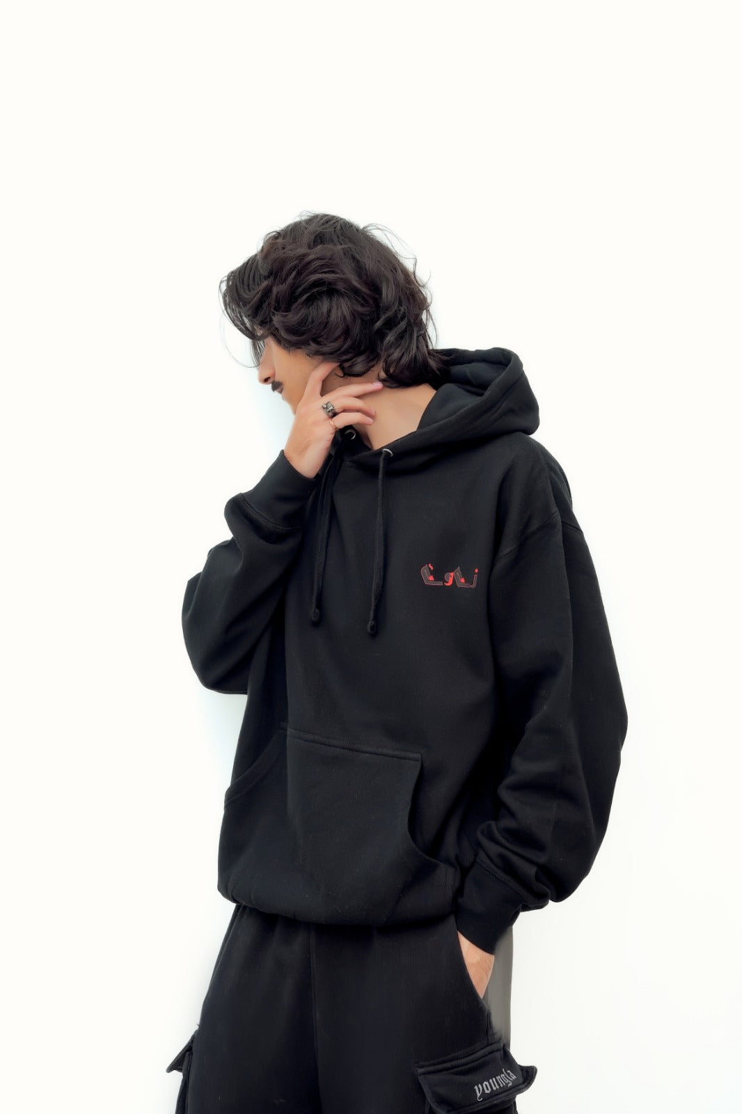 “RAW CODE” Hoodie – Black
