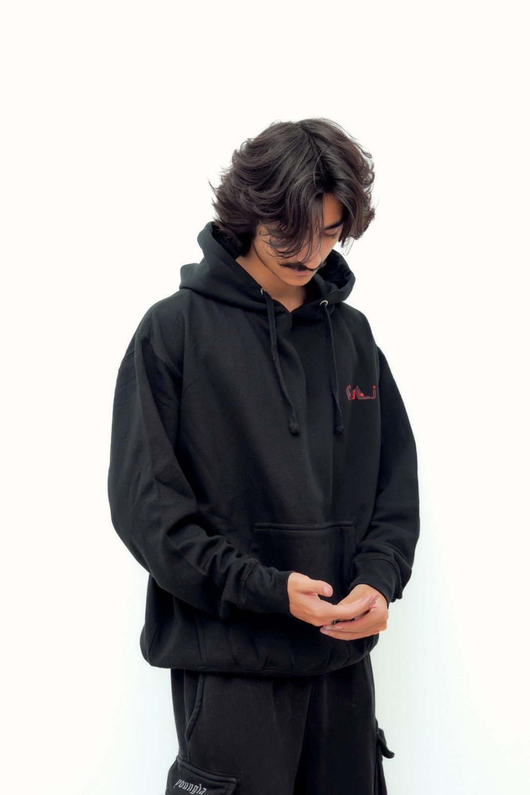 “RAW CODE” Hoodie – Black